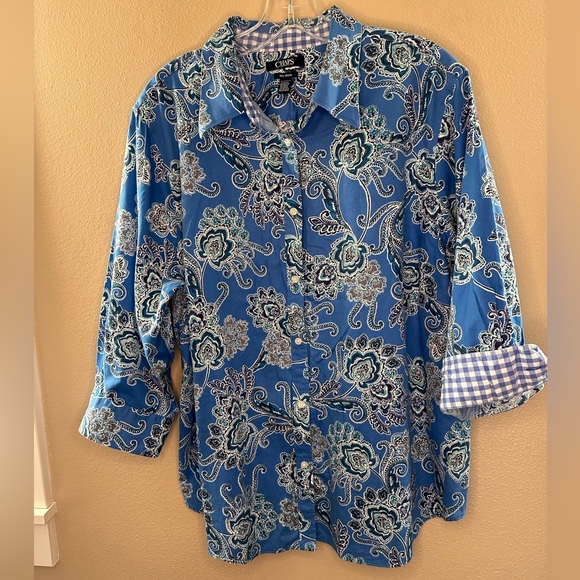 Chaps Tops Chaps Ralph Lauren Womens Plus Size No Iron Button Down